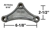 EQ-356Z – ZINC TRIANGULAR EQUALIZER FOR 33″ AXLE SPACING