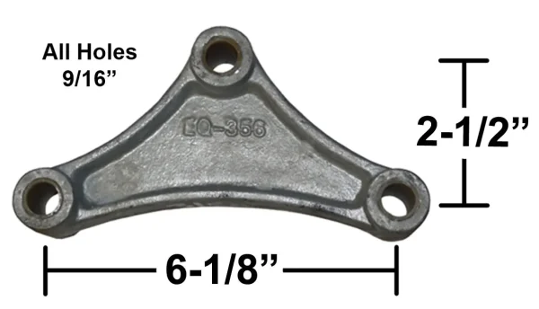 EQ-356Z – ZINC TRIANGULAR EQUALIZER FOR 33″ AXLE SPACING